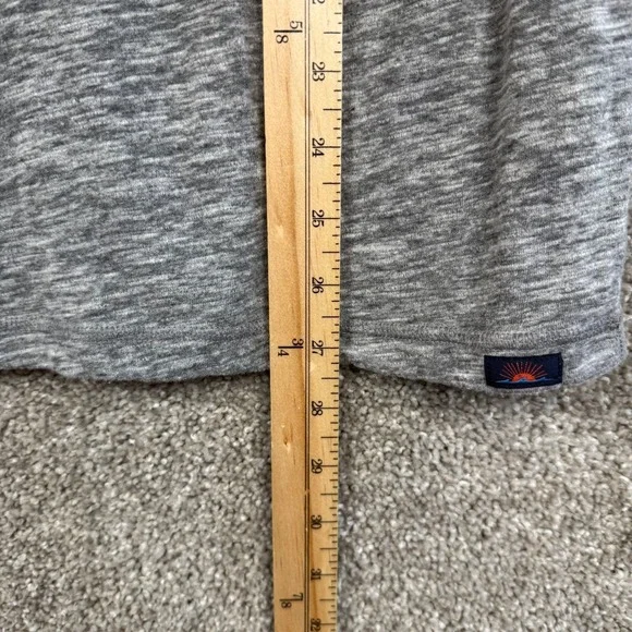 Faherty Brand Mens Small Heathered Gray Short Sleeve Henley Shirt Cotton Blend - Picture 5 of 6